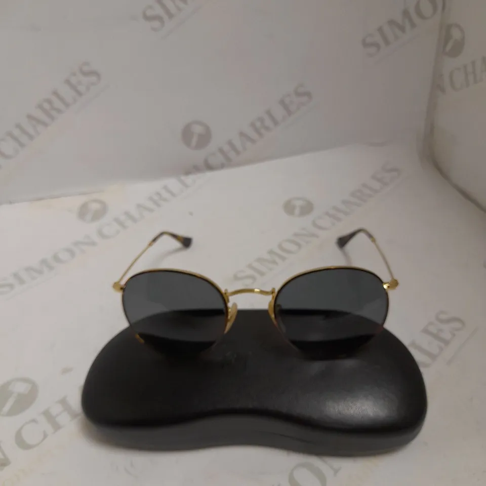 RAY-BAN ROUND METAL HAVANA/GOLD FRAMED PRESCRIPTION SUNGLASSES 
