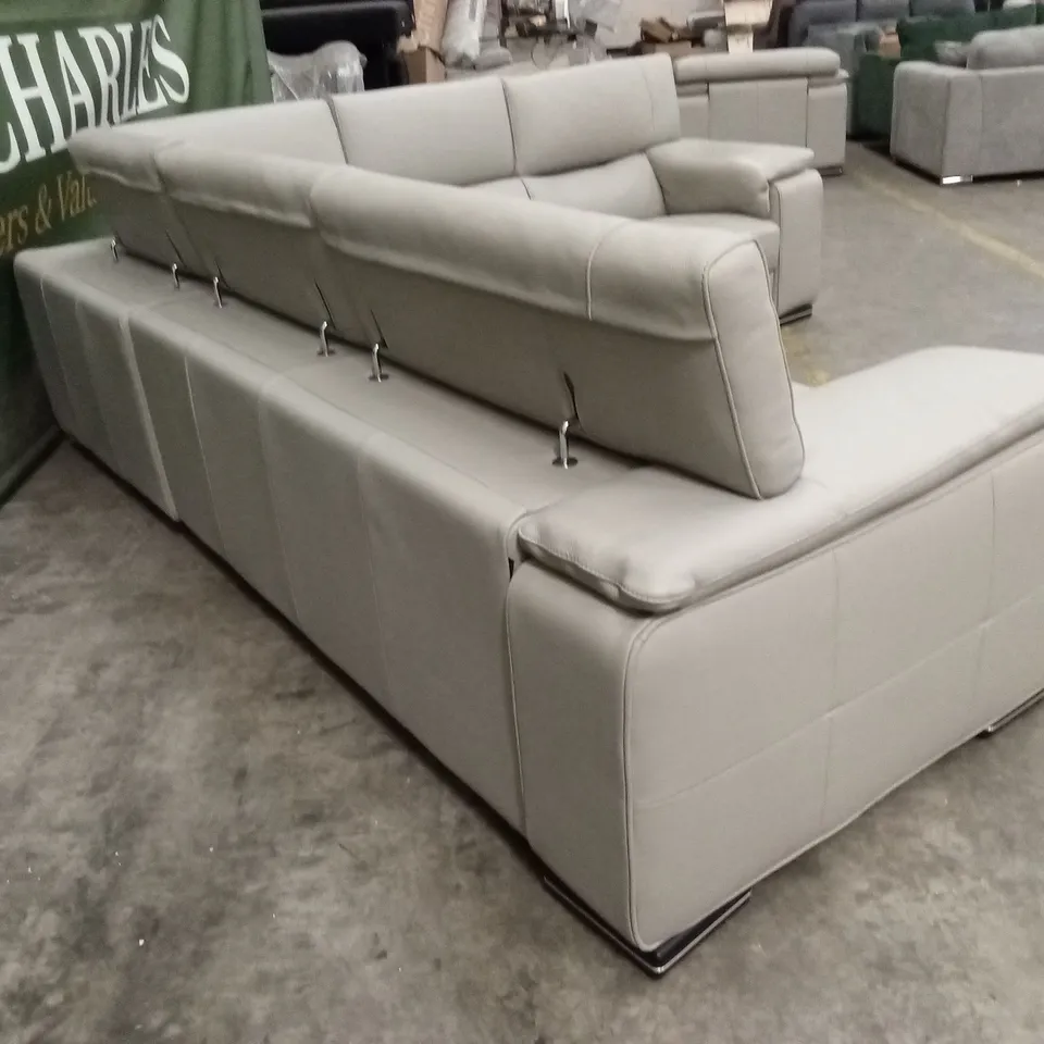 QUALITY DESIGNER ITALIAN MADE MELO LEATHER CORNER SOFA