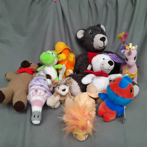BOX OF ASSORTED PLUSH SOFT TEDDIES