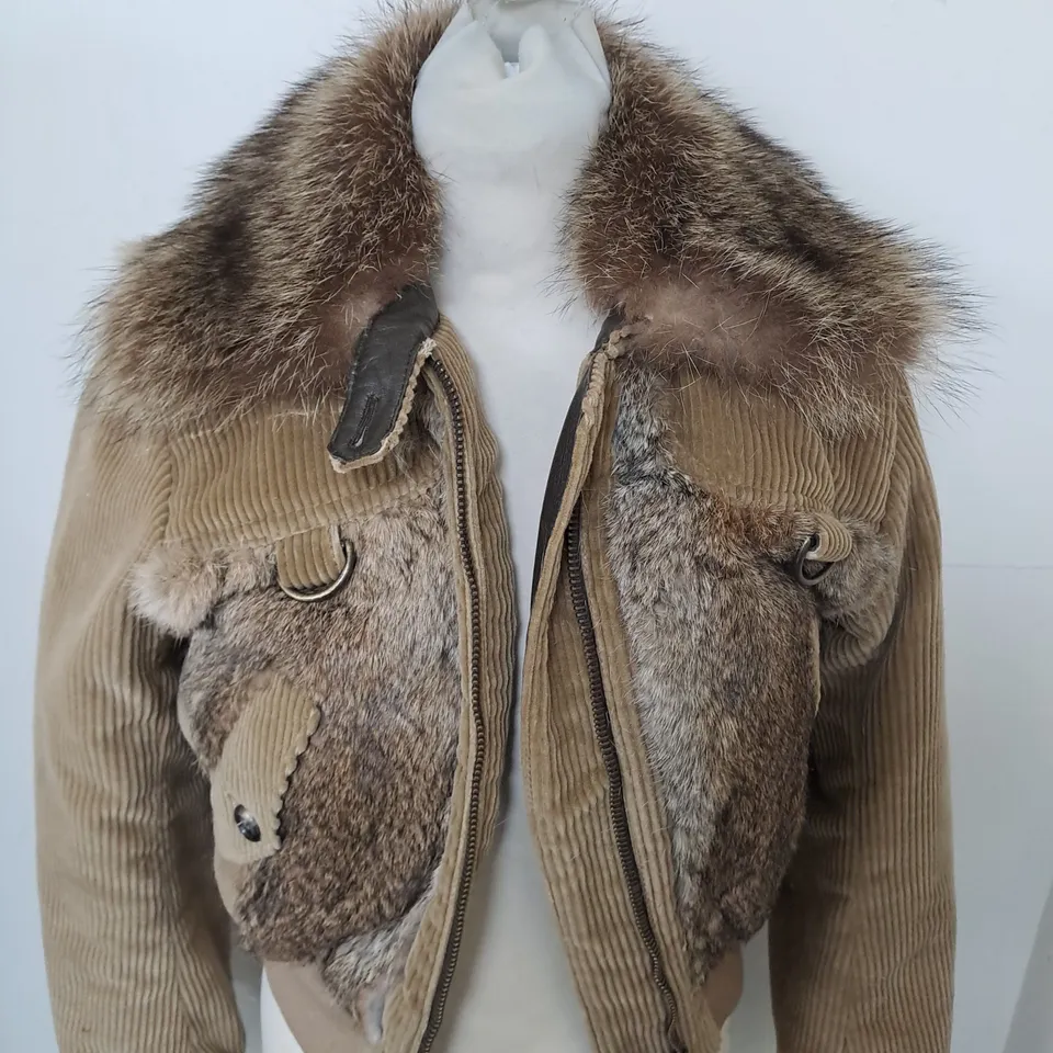 DOLCE AND GABBANA FAUX FUR ZIPPED COAT SIZE UNSPECIFIED