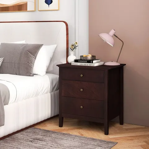 BOXED AUTRY 60CM W MANUFACTURED WOOD BEDSIDE TABLE 