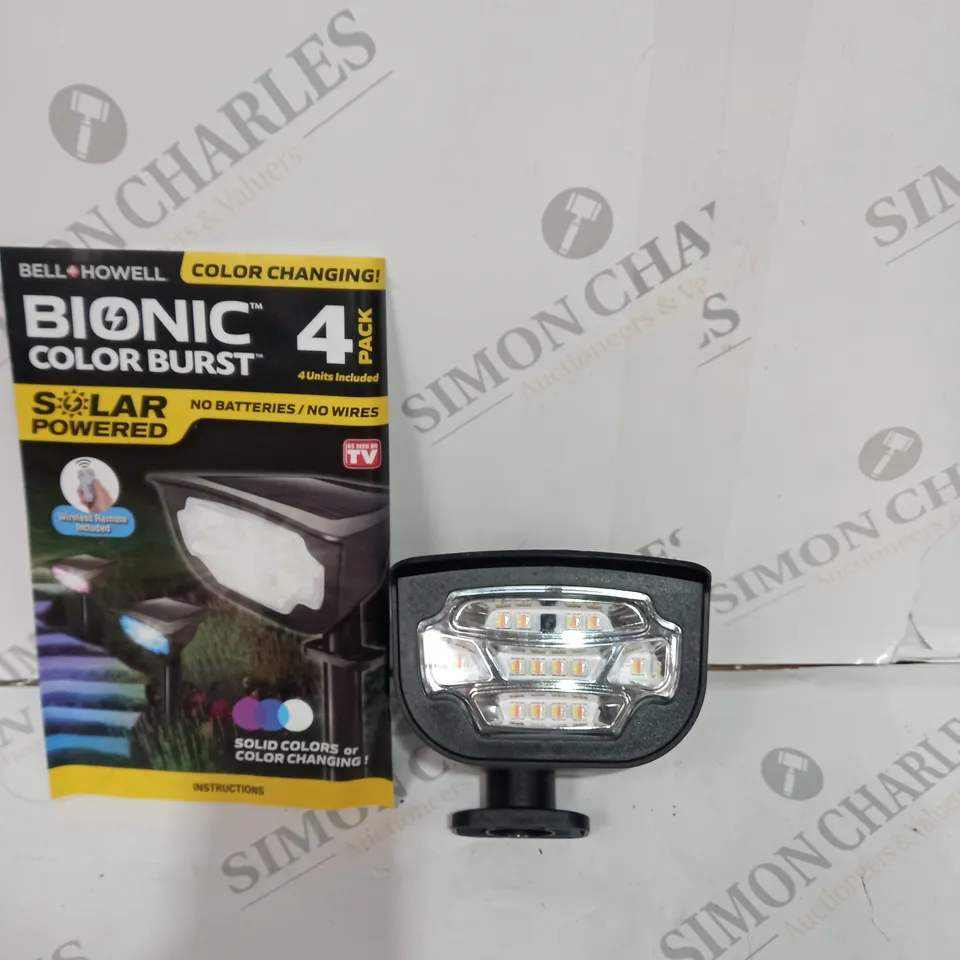 BOXED 3 BIONIC COLOR BURST SOLAR POWERED LIGHTS