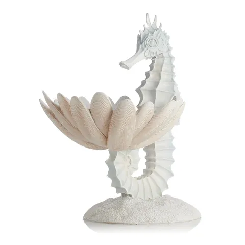 GARDEN REFLECTIONS COASTAL EDIT SEAHORSE BIRD BATH