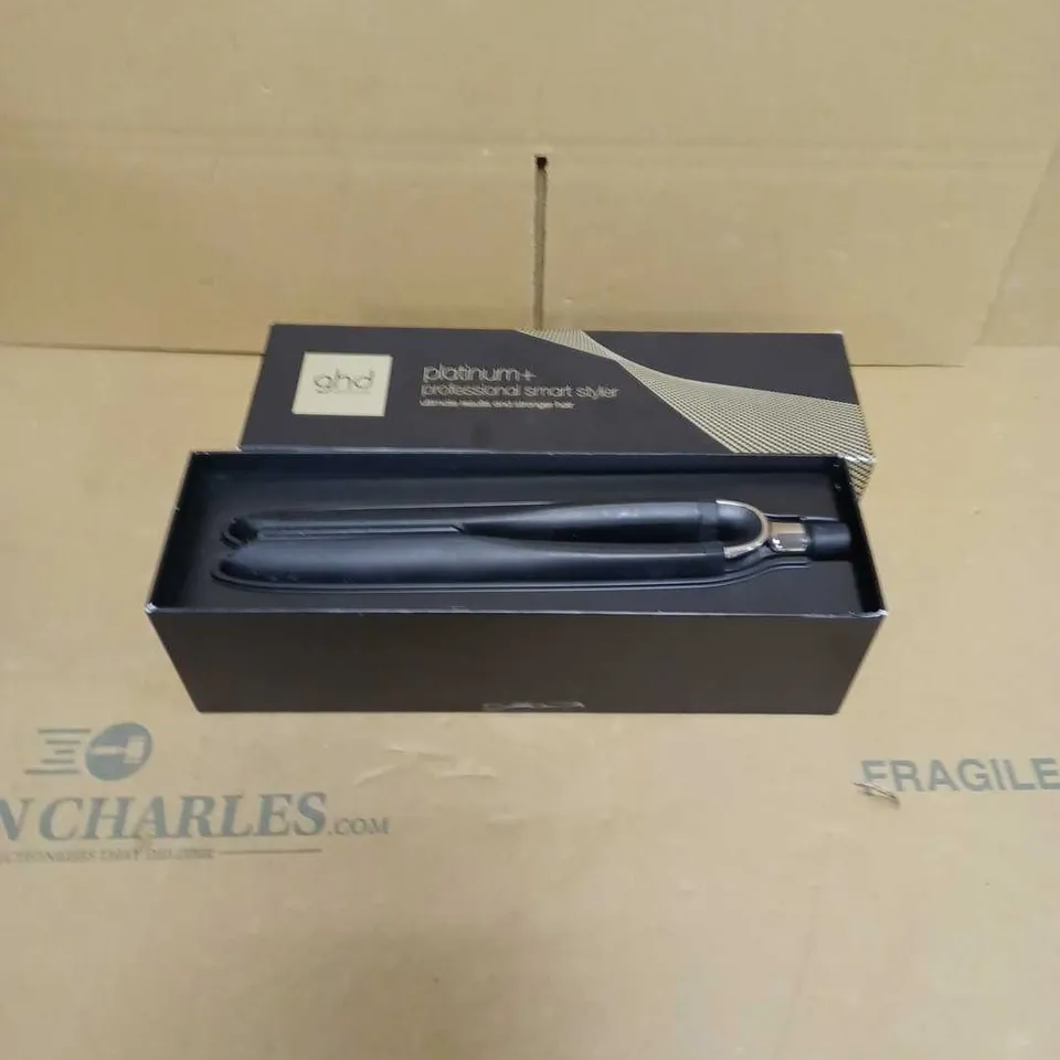 GHD PLATINUM+ STYLER BLACK PROFESSIONAL SMART HAIR STRAIGHTENERS