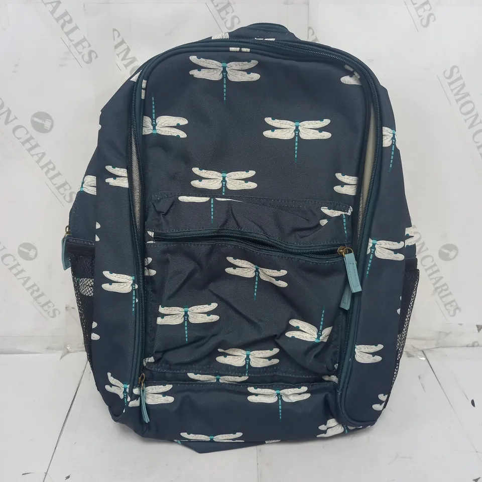 SOPHIE ALLPORT PICNIC RUCKSACK IN NAVY DRAGONFLY 