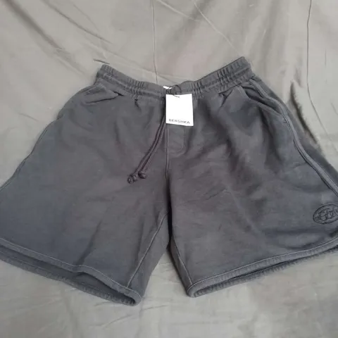 BERSHKA CASUAL SHORTS IN DARK GREY SIZE S