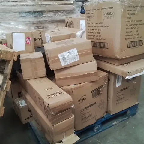 PALLET CONTAINING NEO PRODUCTS SUCH AS;TOWER FANS,EGG TIMERS,FANS