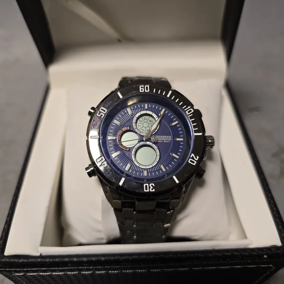 BOXED BARKERS OF KENSINGTON PREMIER SPORT BLUE WATCH