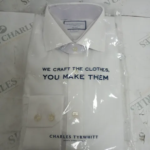 CHARLES TYRWHITT WHITE LONG SLEEVE SHIRT SIZE 15/28 