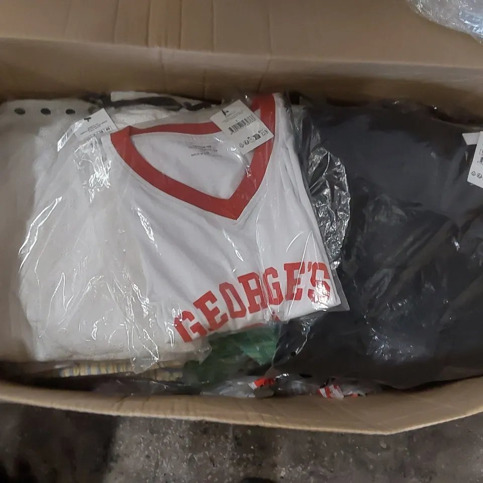PALLET CONTAINING A LARGE QUANTITY OF BRAND NEW ASSORTED PRODUCTS INCLUDING: JEANS, SUIT TROUSERS, BIKINI BOTTOMS, T-SHIRTS, JUMPERS ECT