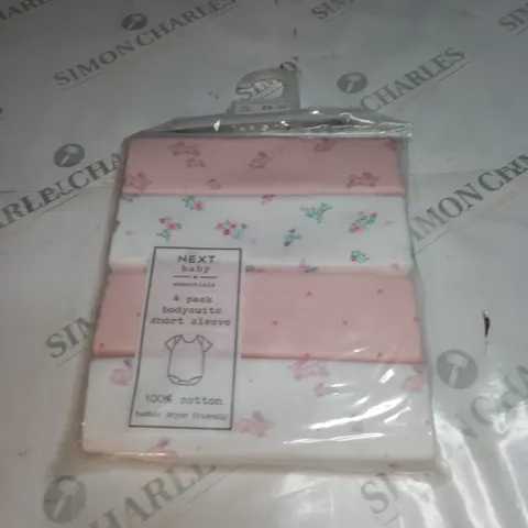 NEXT BABY 4 PACK OF BODYSUITS - SHORT SLEEVE - SIZE 6-9 MONTHS
