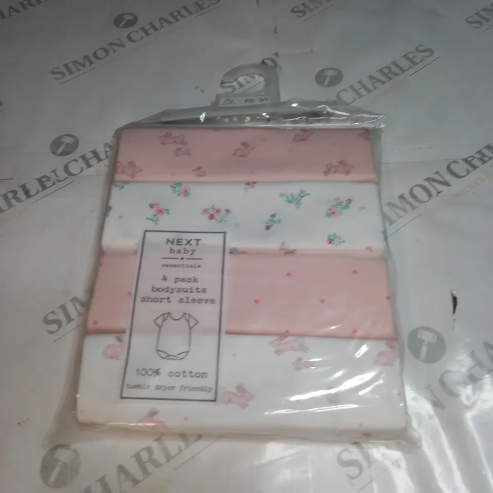 NEXT BABY 4 PACK OF BODYSUITS - SHORT SLEEVE - SIZE 6-9 MONTHS
