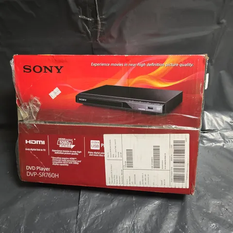 Sony DVD Player DVP-SR760H – Boxed with HDMI; accompanying flat-panel display (two-item lot)