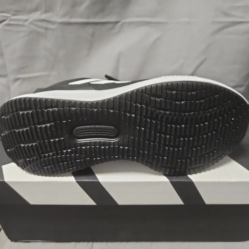 BOXED ADIDAS RUN FALCON 5 EL C KIDS' TRAINERS – BLACK/WHITE, UK 13K