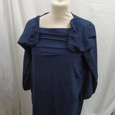 BODEN NAVY D0666 STRECH SQUARE NECK DRESS - UK 12R