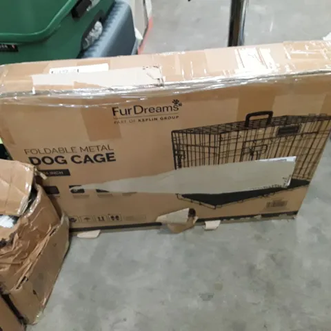 BOXED KEPLIN FUR DREAMS FOLDABLE METAL DOG CAGE 24 INCH 