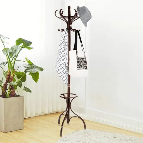 BOXED BELLVIEW SOLID WOOD FREESTANDING COAT RACK (1 BOX)