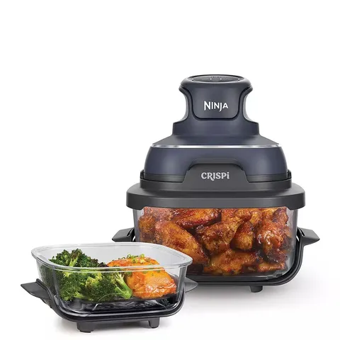 NINJA CRISPI 4-IN-1 PORTABLE GLASS AIR FRYER - CYBER SPACE FN101UKGY