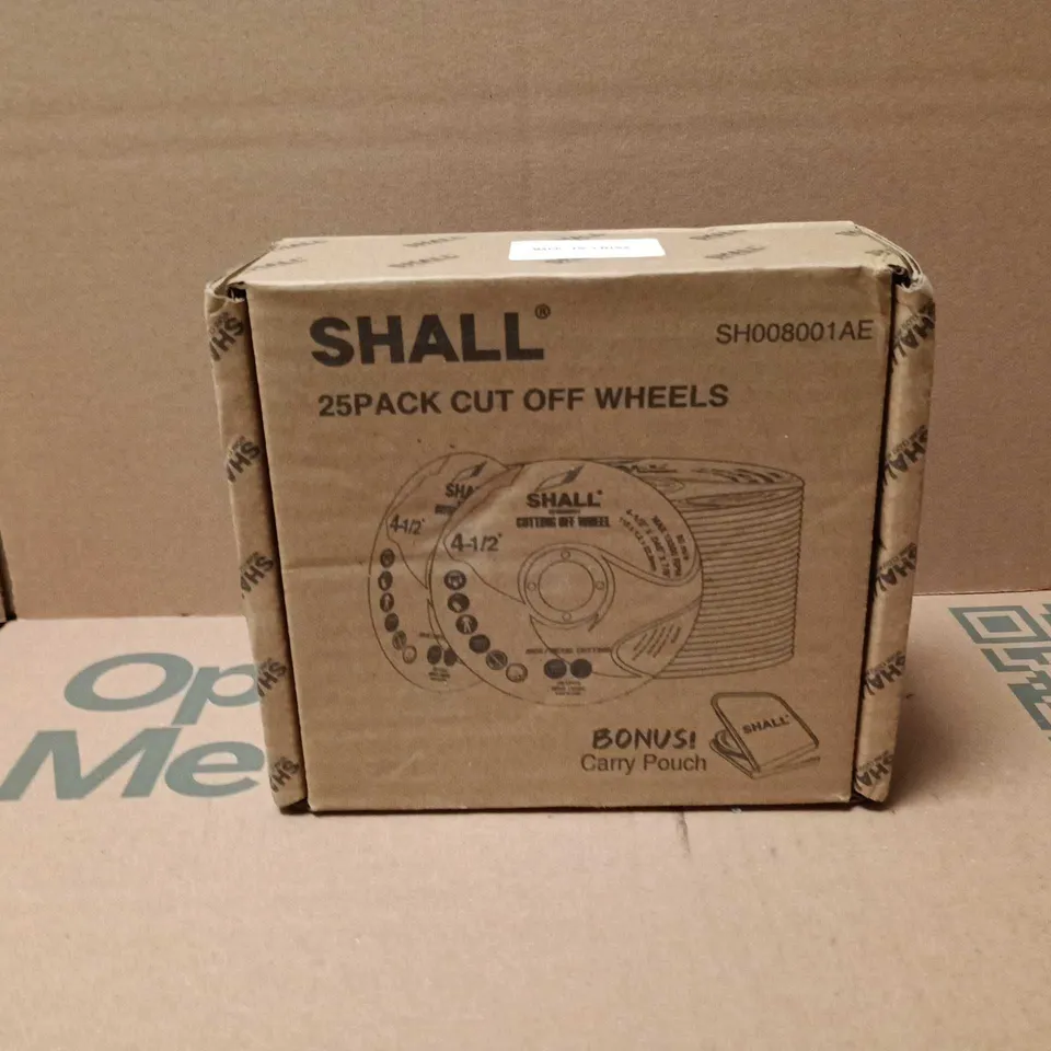 BOXED SHALL 25 PACK CUT OFF WHEELS WITH CARRY POUCH