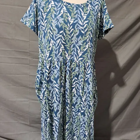 BRAKEBURN WILLOW MAXI DRESS IN BLUE/MULTI UK SIZE 16