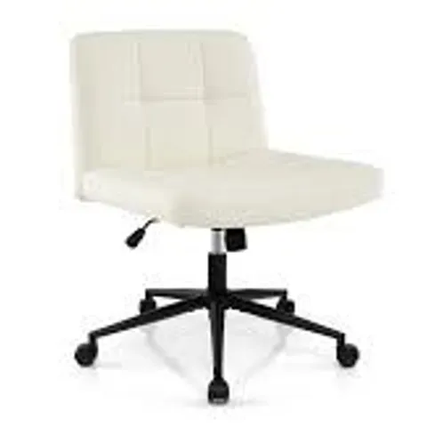 BOXED COSTWAY GREY PU LEATHER UPHOLSTERED OFFICE CHAIR