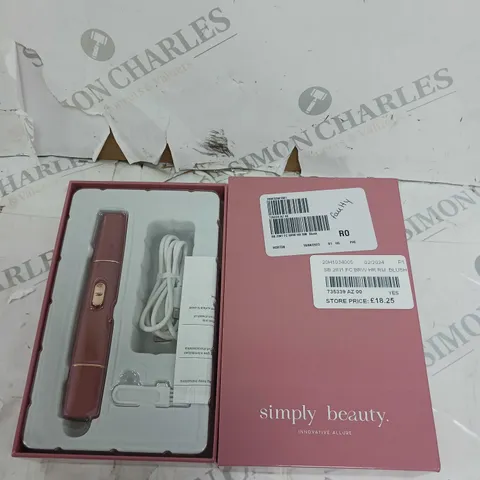 BOXED SIMPLY BEAUTY 2 IN 1 SUPER SMOOTH FACE & BROWS HAIR REMOVER, BLUSH