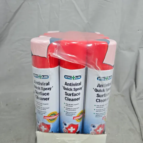 ANTIVIRAL 'QUICK SPRAY' SURFACE CLEANER – 12 X SPRAY CANS