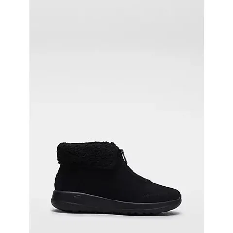 SKECHERS ON-THE-GO JOY ZIP BOOT- BLACK SIZE 6.5