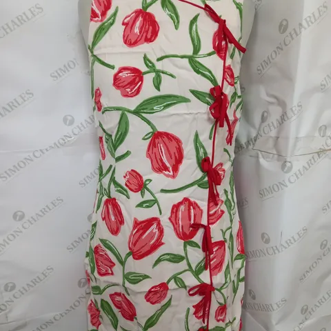 KITRI AUBREY IVORY TULIP PRINT MINI DRESS SIZE 10