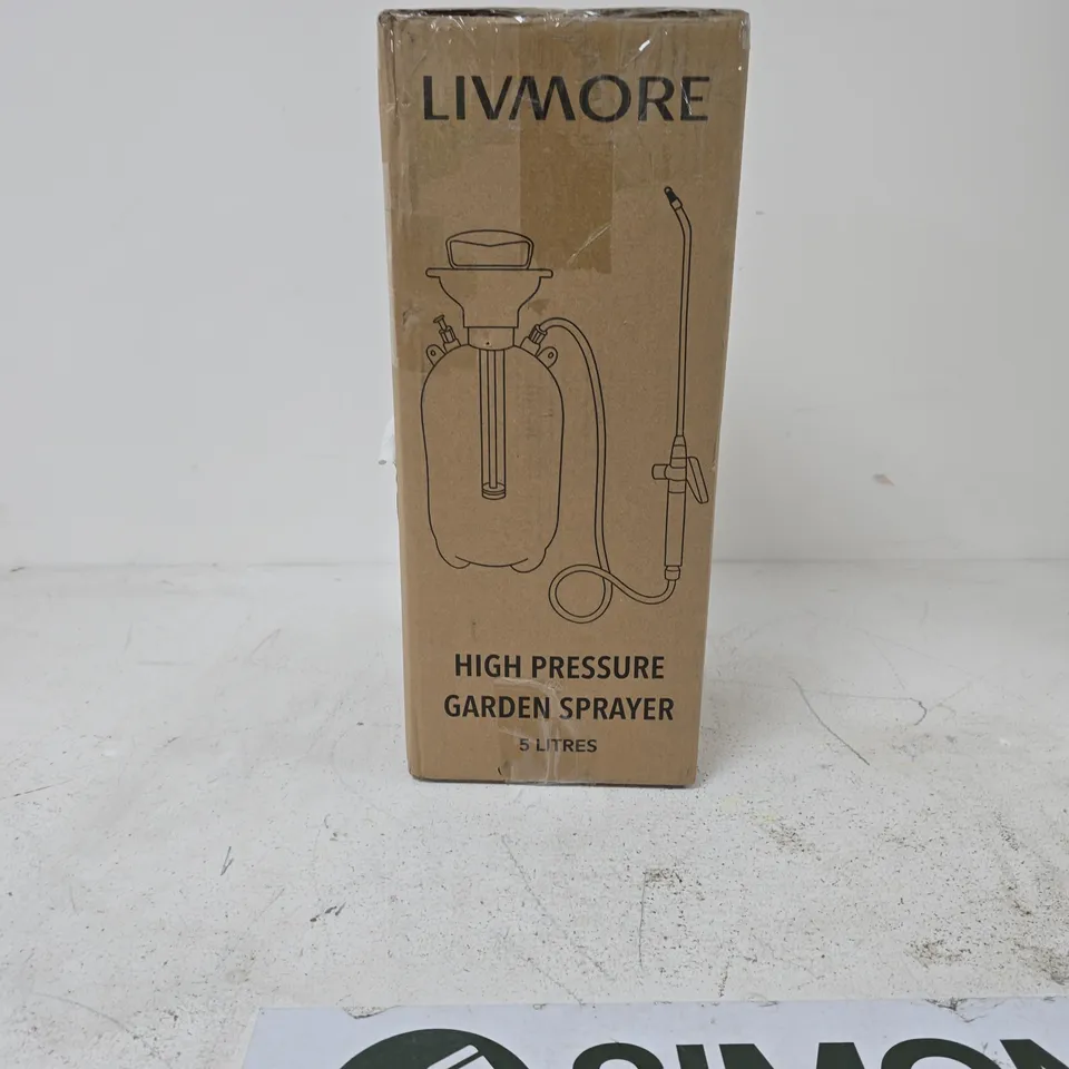 LIVMORE HIGH PRESSURE GARDEN SPRAYER – 5 LITRES