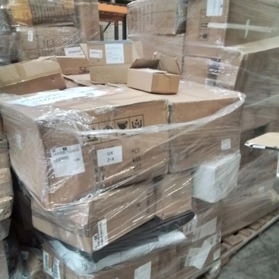 PALLET OF ASSORTED HOUSEHOLD GOODS AND PRODUCTS TO INCLUDE;BATTERY CHARGER,AIR COMPRESSOR,PRIVACY SCREEN PROTECTOR