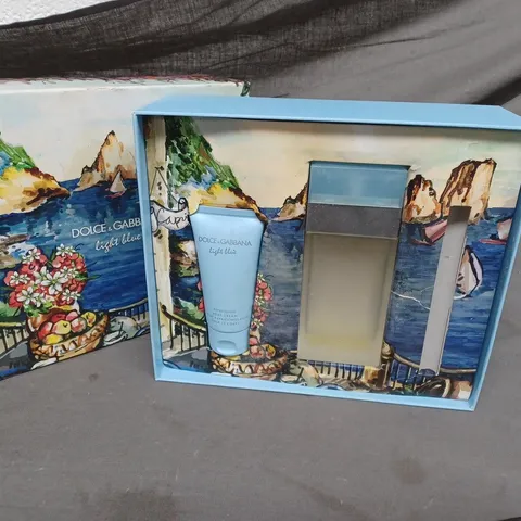BOXED DOLCE AND GABBANA LIGHT BLUE GIFT SET
