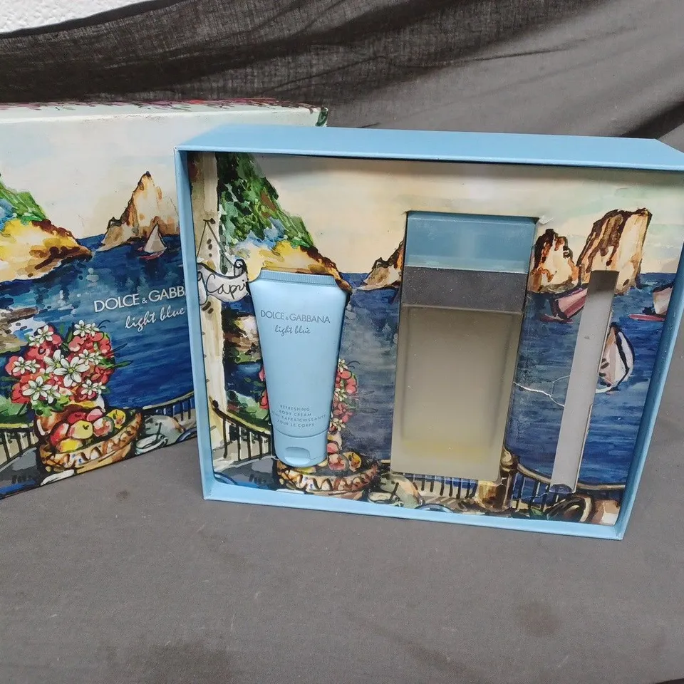 BOXED DOLCE AND GABBANA LIGHT BLUE GIFT SET