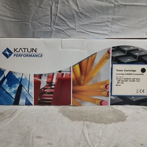 BOX OF APPROXIMATELY 8 ASSORTED ELECTRICAL ITEMS TO INCLUDE KATUN PERFORMANCE TONER CARTRIDGE, ETC - COLLECTION ONLY