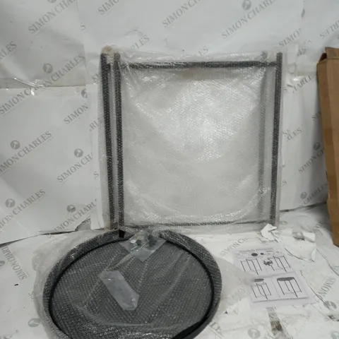 BLACK METAL CIRCULAR TABLE FOLD OUT