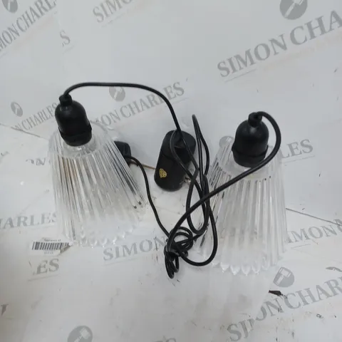 BUNDLEBERRY BY AMANDA HOLDEN SET OF 2 INDOOR OUTDOOR LIGHTS WITH FLUTED SHADE