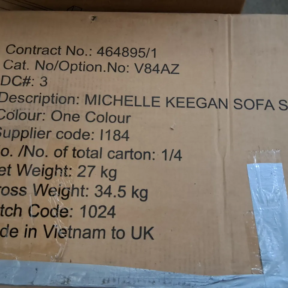 BOXED OUTDOOR SOFA FROM MICHELLE KEEGAN RANGE IN OAK NATURAL - 1 BOX