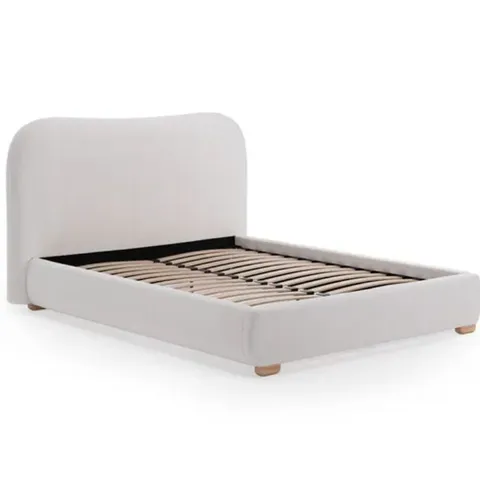 BOXED SQUIDGE 4FT6 DOUBLE BOUCLE BED - IVORY (2 BOXES)
