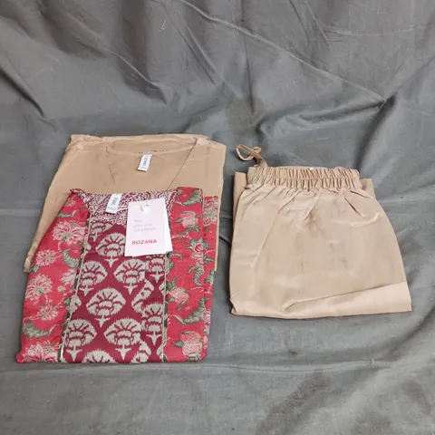 ETHNIC 3PCE SET IN RED MULTI SIZE S