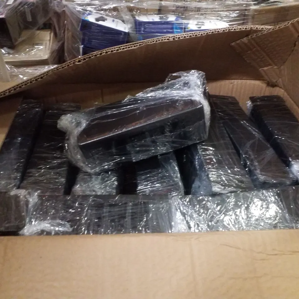 PALLET CONTAINING LARGE QUANTITY OF 4 WAY HORIZONTAL POD BOXES - BLACK