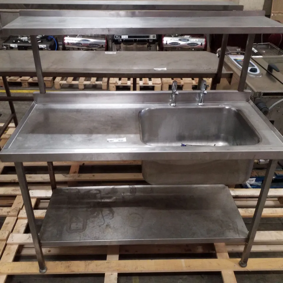 COMMERCIAL STAINLESS STEEL SINK 1400×645MM
