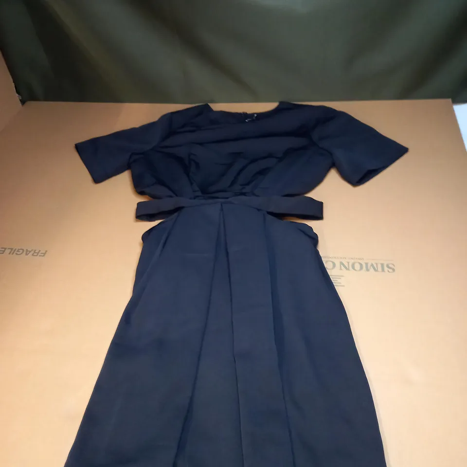 WOMENS ALICIA MIDI DRESS IN BLACK SIZE 10