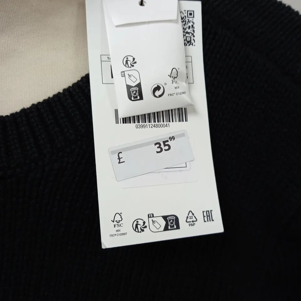 ZARA BLACK BUTTON THROUGH CARDIGAN - L