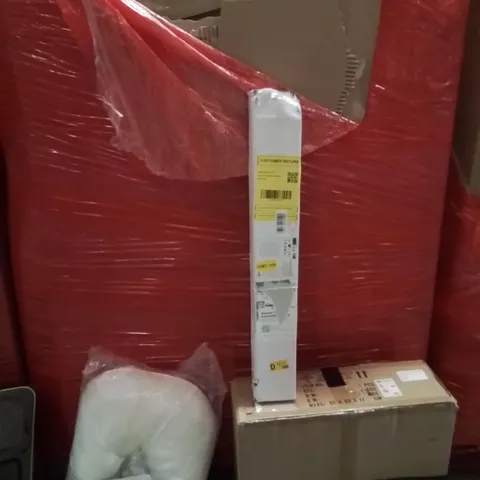 PALLET OF ASSORTED HOUSEHOLD GOODS AND PRODUCTS TO INCLUDE;CEILING FAN WITH LIGHT,LED LIGHT,PILLOW