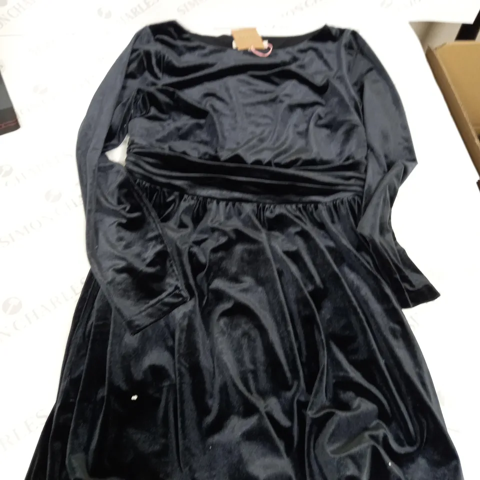 BODEN ABIGAIL VELVET MIDI DRESS SIZE 12R 