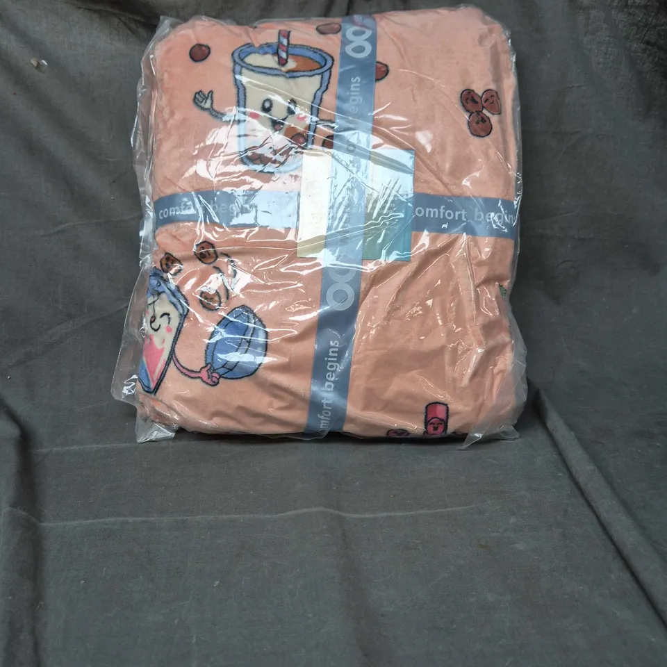 orange snoodie boba tea theme 