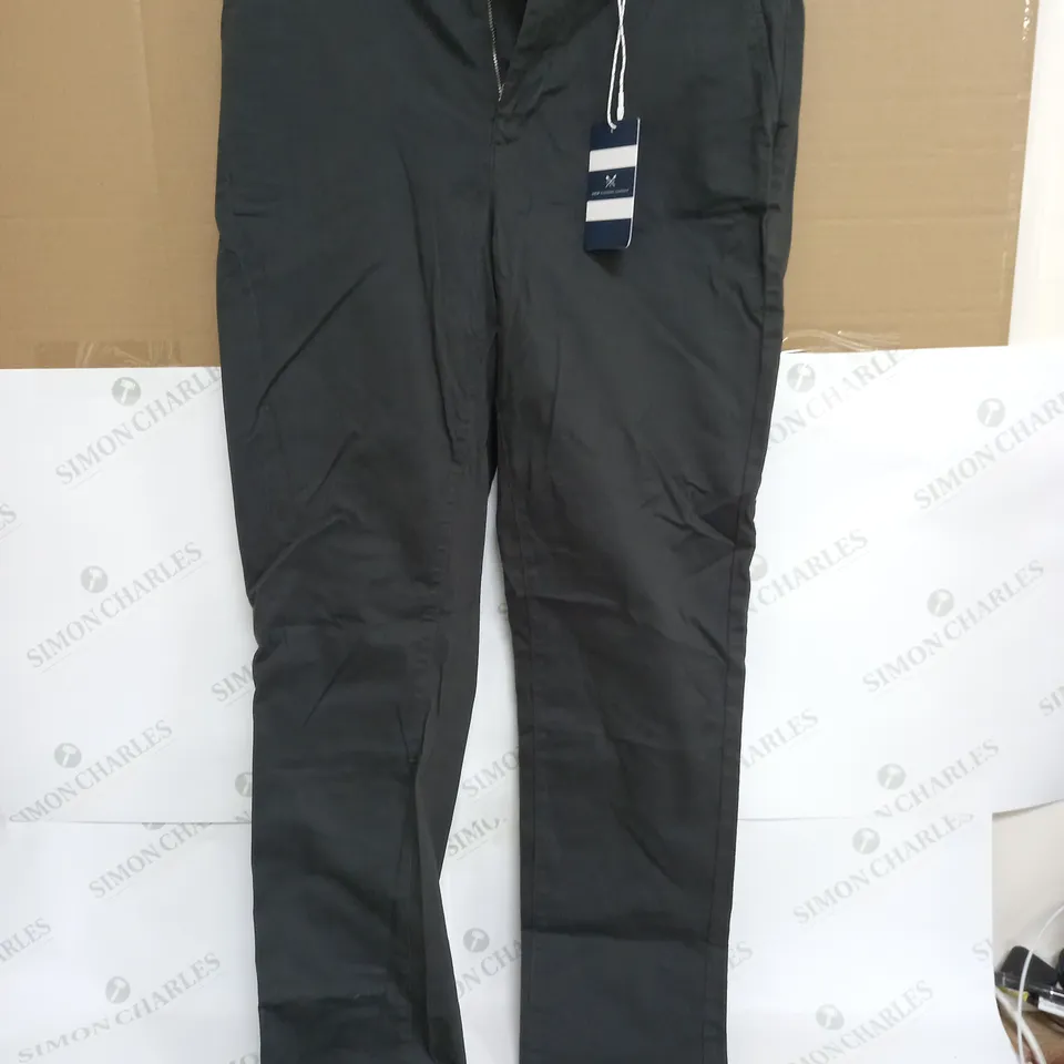 CREW CLOTHING SLIM FIT CHINOS IN CHARCOAL - 32R