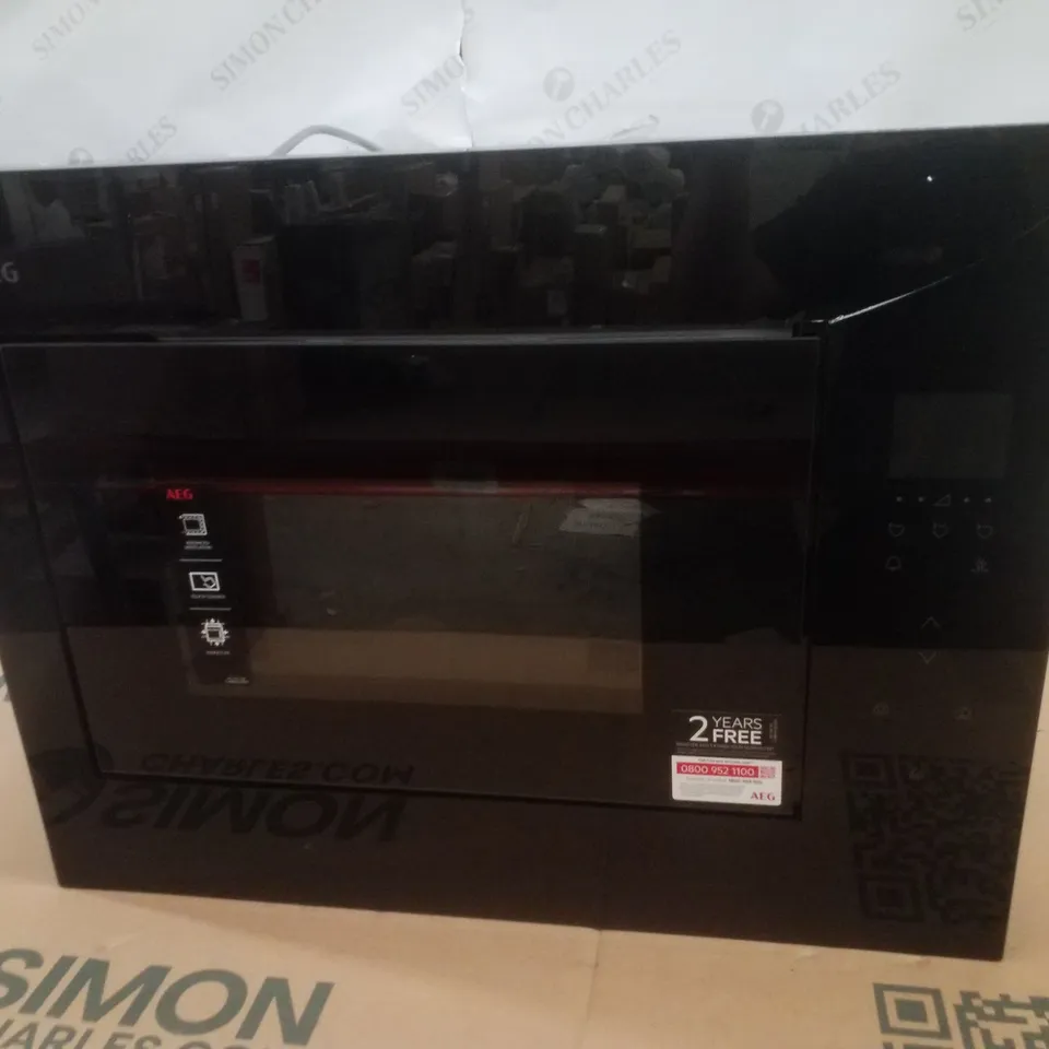 BOXED AEG OB6SM261UB BUILT-IN COMPACT SOLO MICROWAVE - BLACK