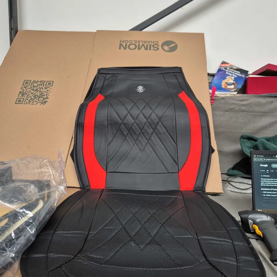 BLACK AND RED CAR SEAT COVERS 