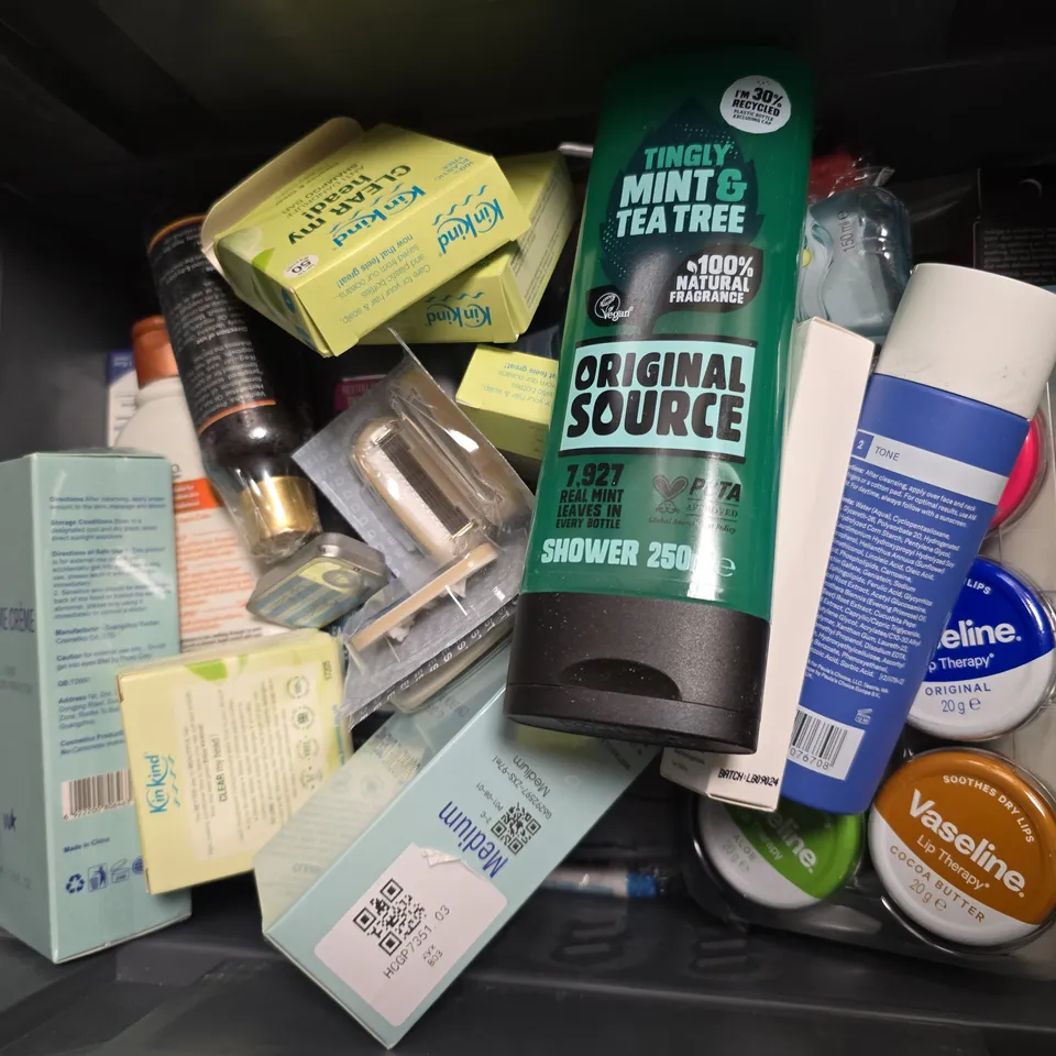 APPROXIMATEY 15 HEALTH AND BEAUTY PRODUCTS TO INCLUDE DOVE FULL BODY WASH, DOVE ROLL ON, AND AVEENO CONDITIONER ETC. - COLLECTION ONLY